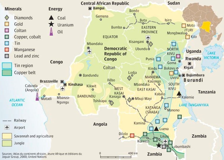 Carte minière RDC — TerraQuest